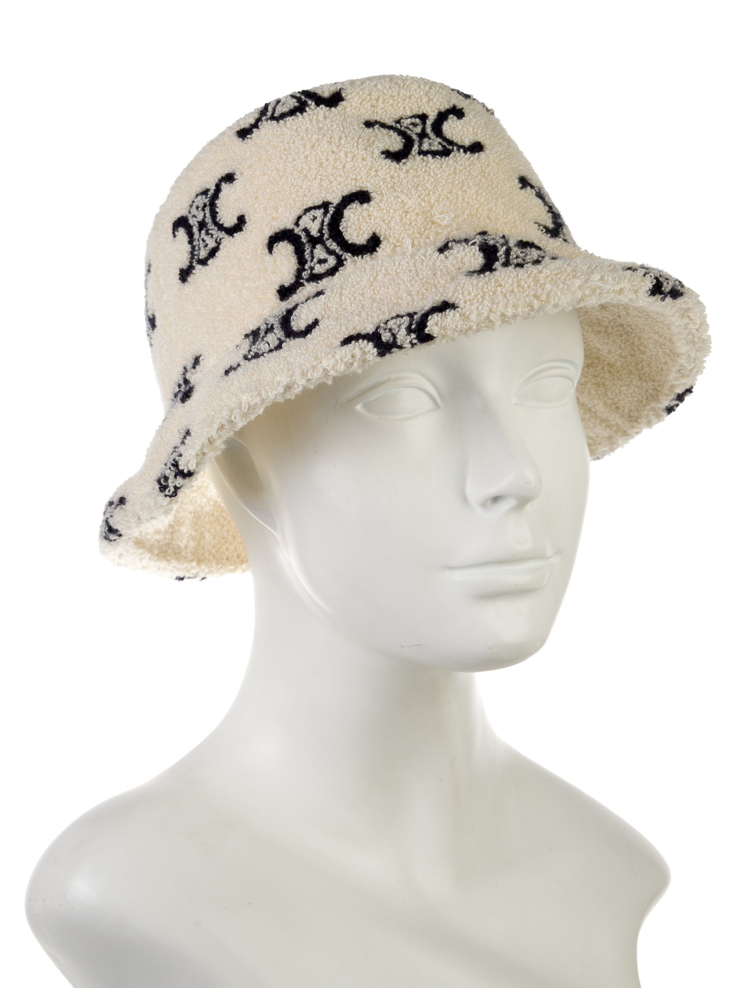 Celine Terrycloth Triomphe Bucket Hat